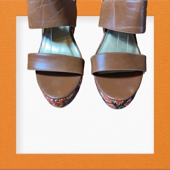 Impo "Wylie" Bohemian Tan Wedge Sandals 9 - Picture 6 of 6